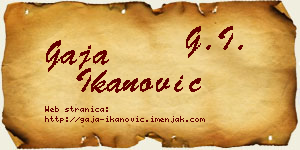 Gaja Ikanović vizit kartica